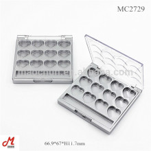 MC2729 Plastic 12 colors square heart shape pan empty eye shadow packing